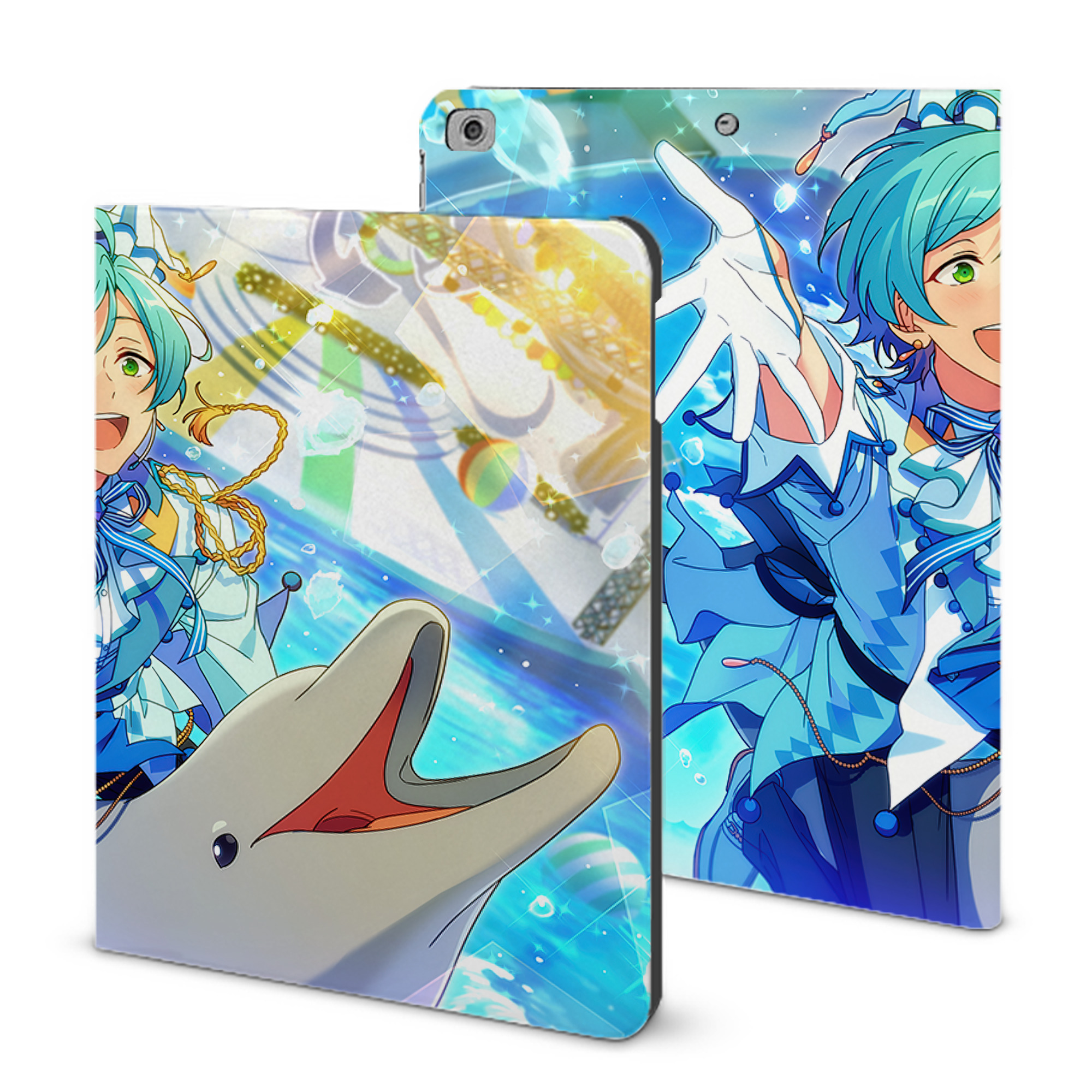 （画像用） あんさんぶるスターズ! Ensemble Stars IPad ケース ブック型 PUレザー TPU 耐衝撃 軽量 薄型 ペン収納なし 全面保護 IPad 各モデル対応